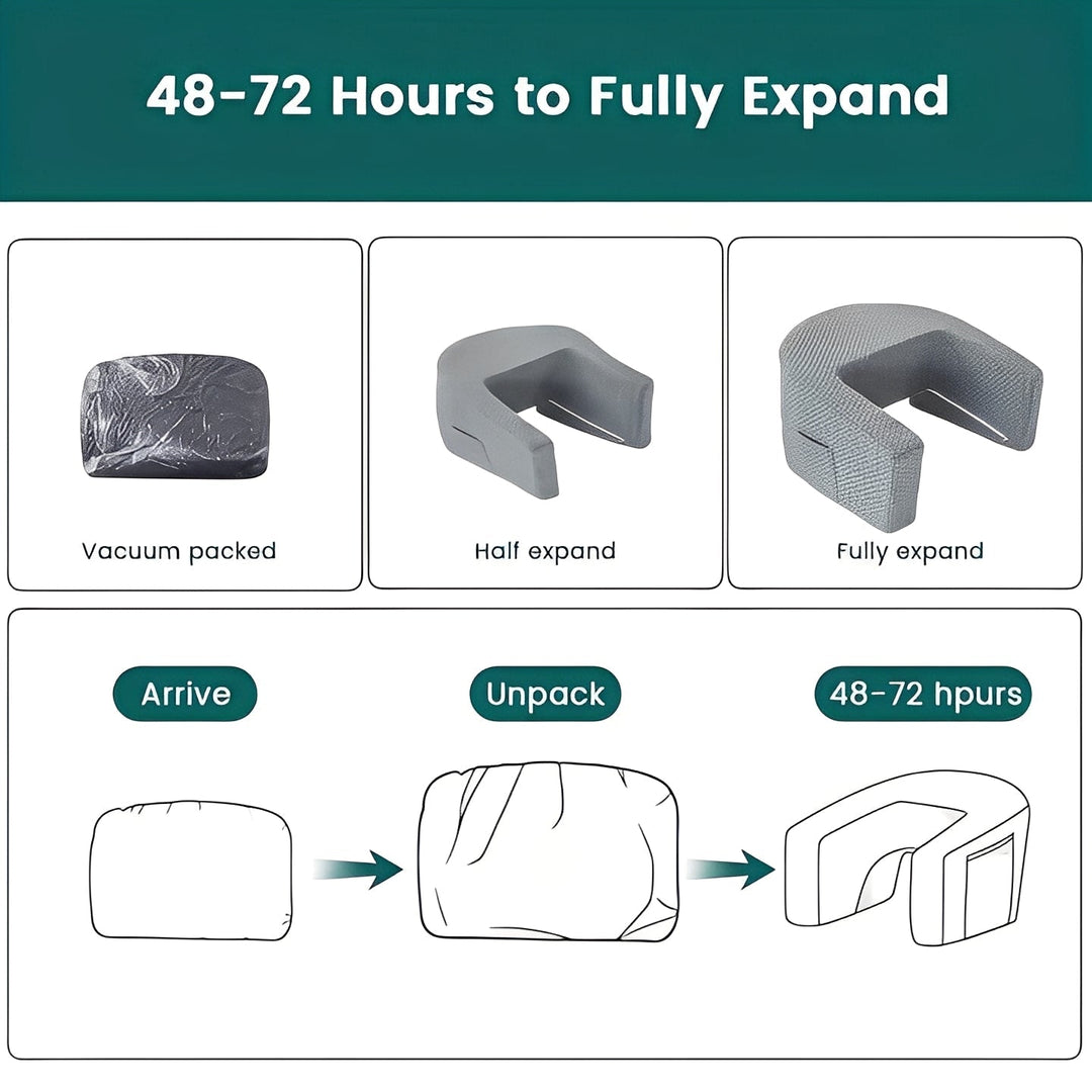 Reading Pillow with Memory Foam and Removable Cover