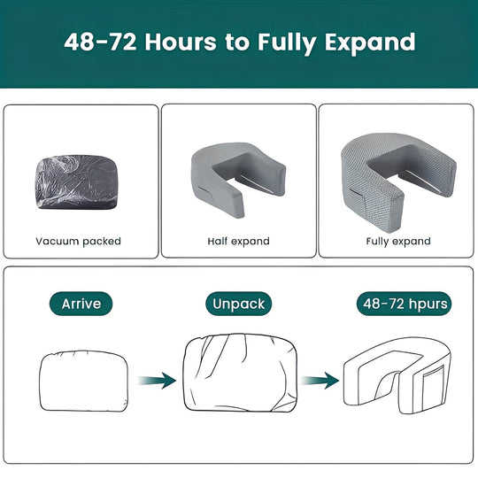 Reading Pillow with Memory Foam and Removable Cover