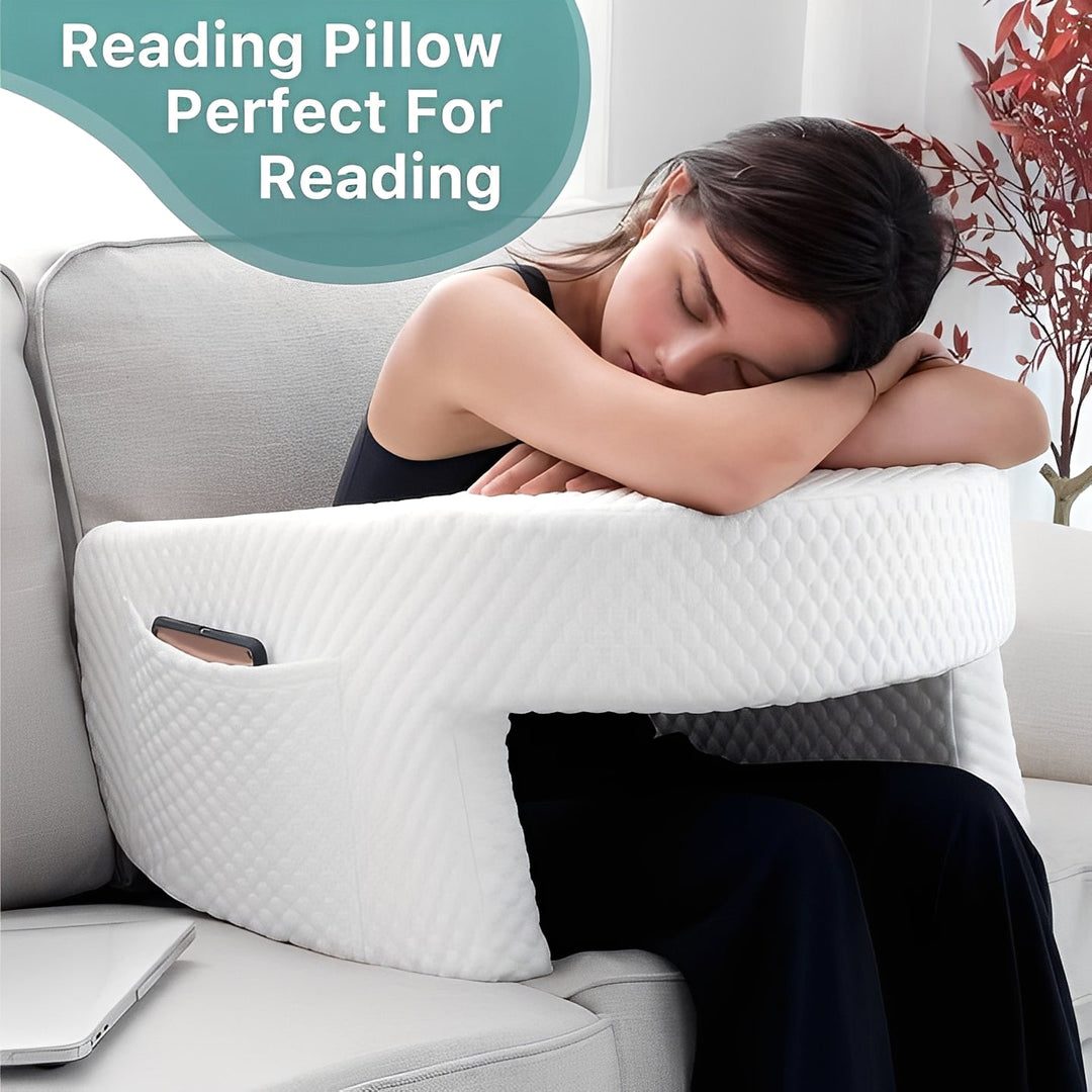 Reading Pillow with Memory Foam and Removable Cover