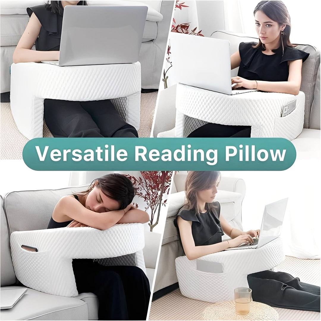Reading Pillow with Memory Foam and Removable Cover