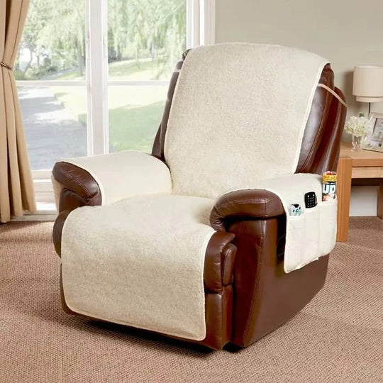 Recliner Cover with Plush Fleece and Textured Backing