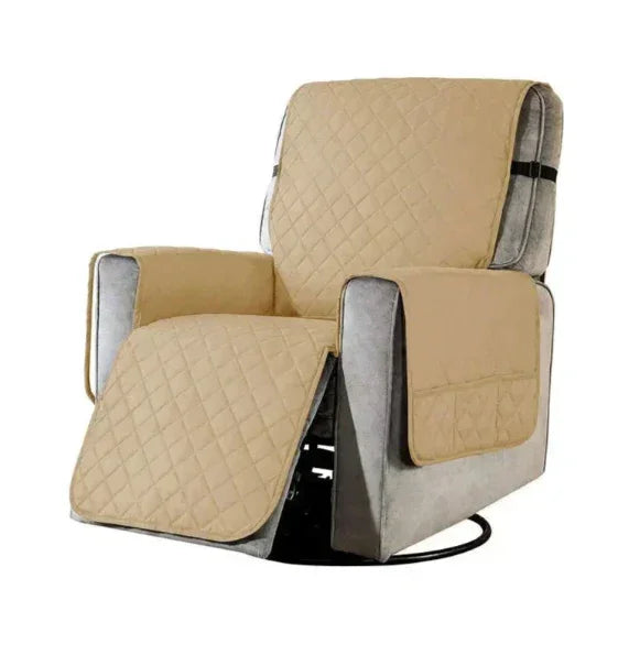 Recliner Cover with Stretchable Fabric and Quilted Design