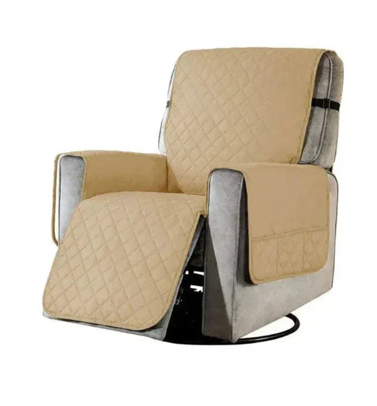 Recliner Cover with Stretchable Fabric and Quilted Design