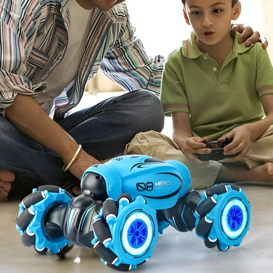 Remote-Control Car with All-Terrain Wheels and Multi-Directional Movement