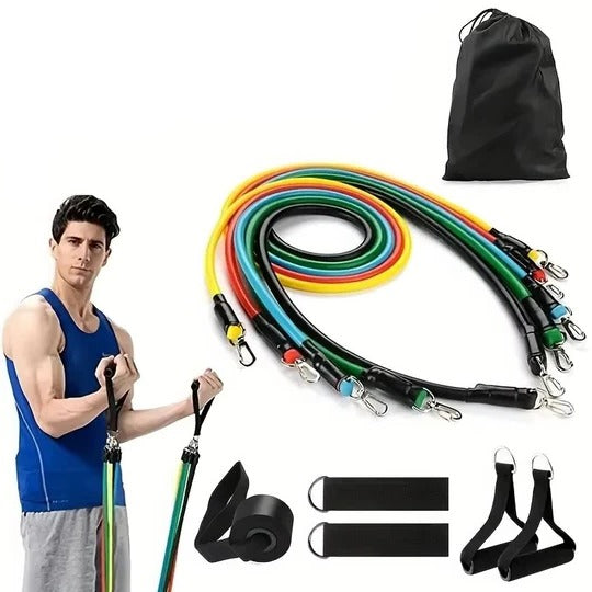 Resistance Band Set with 11 Pieces and Home Workouts