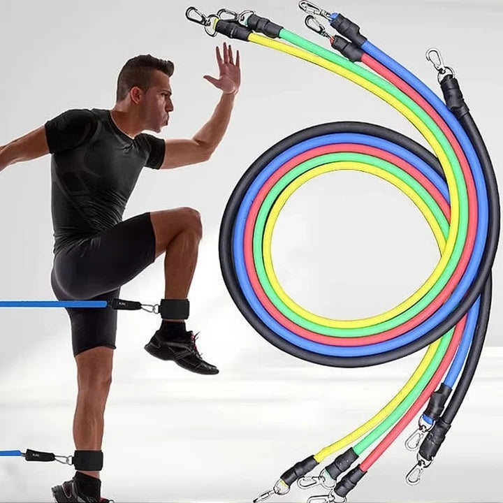 Resistance Band Set with 11 Pieces and Home Workouts