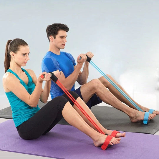 Resistance Bands with Pedals and Sit-Up Support
