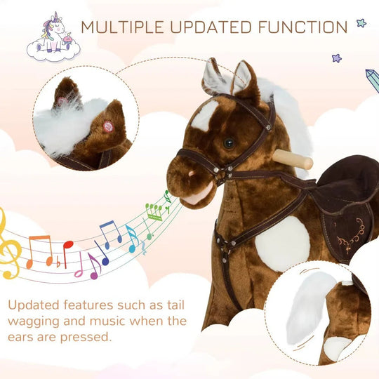 Ride-On Toy with Plush Design and Music
