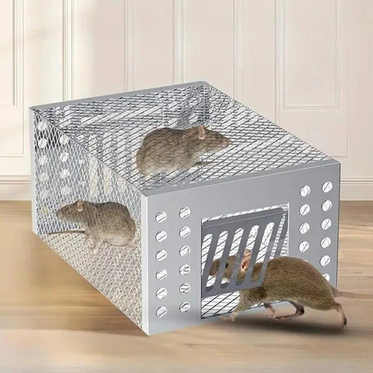Rodent Cage with Reusable Design and One-Way Entry