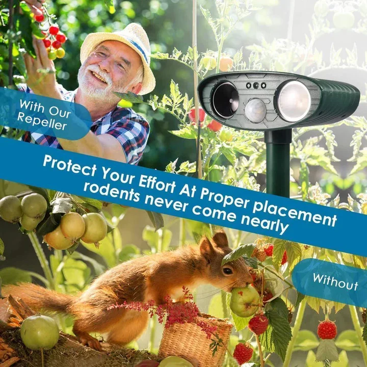 Rodent Repeller with Solar Power and Ultrasonic Technology