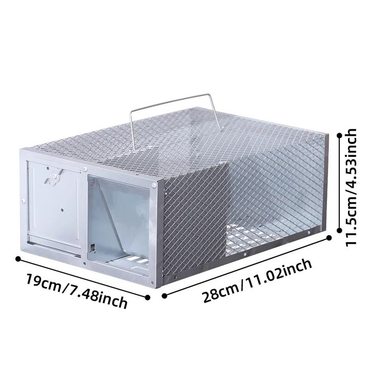 Rodent Trap with Reusable Metal Design and Single Door
