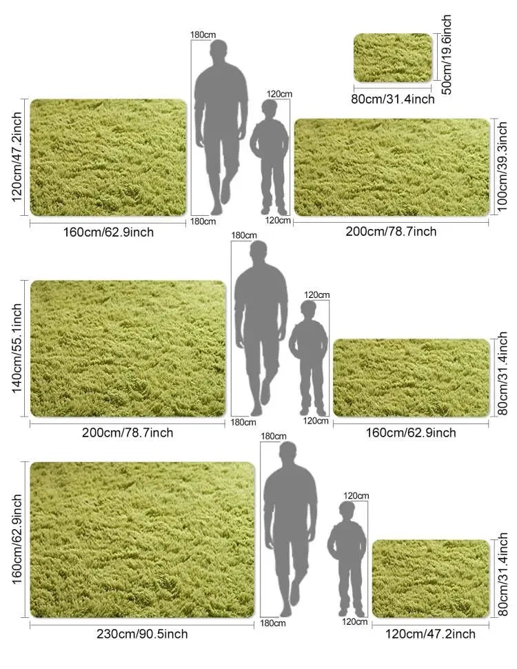 Rug with Non-Slip Backing and Soft Texture