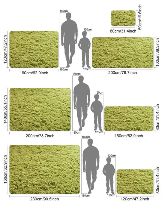 Rug with Non-Slip Backing and Soft Texture