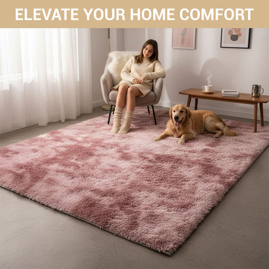 Rug with Non-Slip Backing and Soft Texture