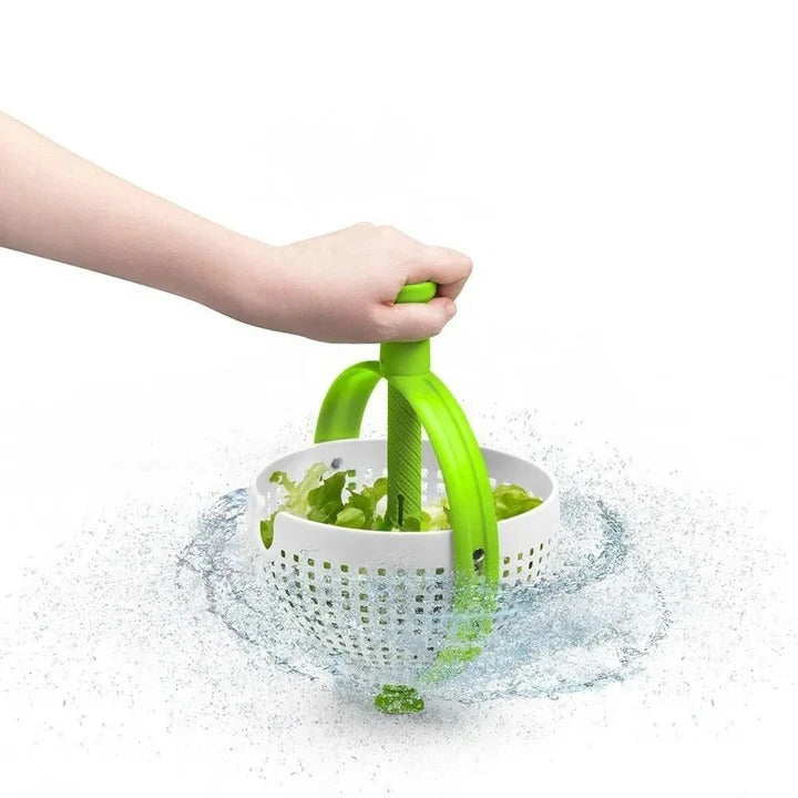 Salad Spinner with Rinse and Drain System