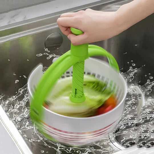 Salad Spinner with Rinse and Drain System