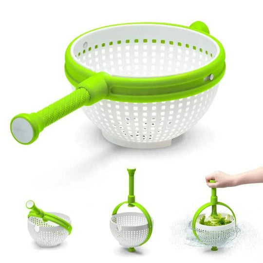 Salad Spinner with Rinse and Drain System