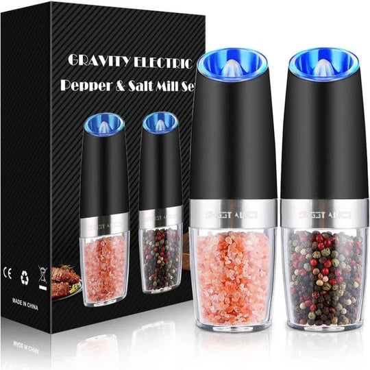 Salt and Pepper Grinders with Adjustable Settings and Stainless Steel