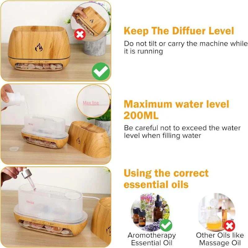 Salt Lamp with USB Power and Crystal Design