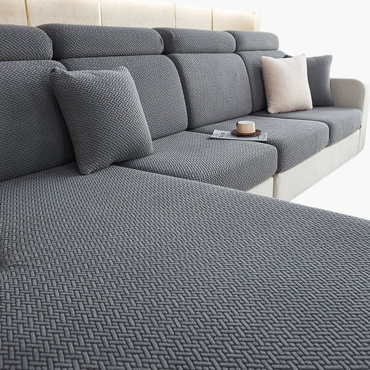 Sectional Sofa Cover with Stretchable Fabric and Easy Installation