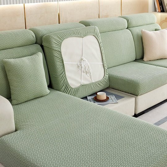 Sectional Sofa Cover with Stretchable Fabric and Easy Installation