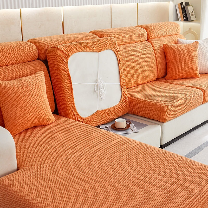 Sectional Sofa Cover with Stretchable Fabric and Easy Installation