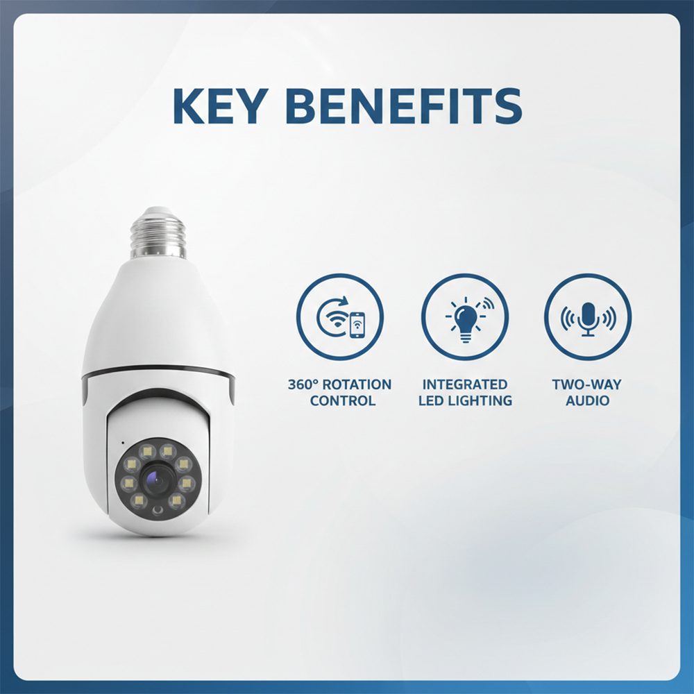 Security Camera with WiFi Connectivity and Night Vision
