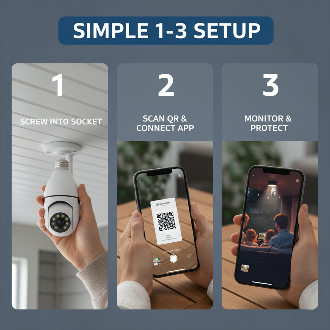 Security Camera with WiFi Connectivity and Night Vision