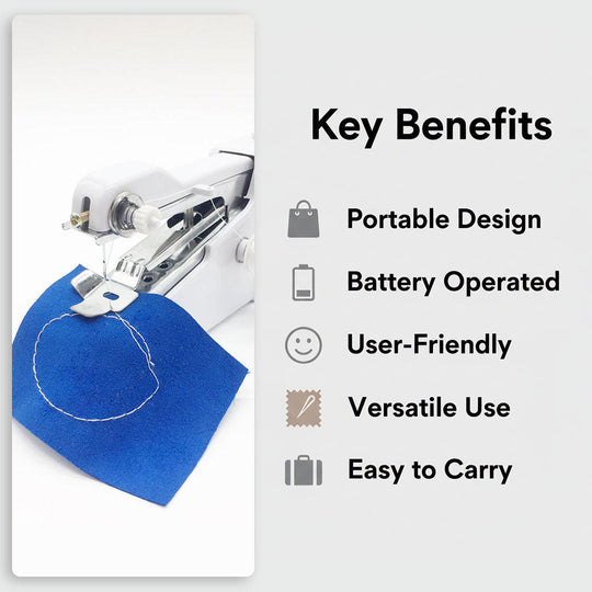 Sewing Machine with Handheld Design and Compact Size