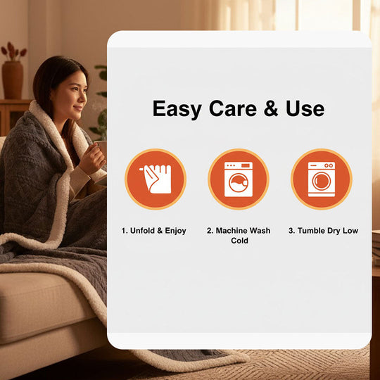 Sherpa Blanket with Reversible Design and All-Season Comfort