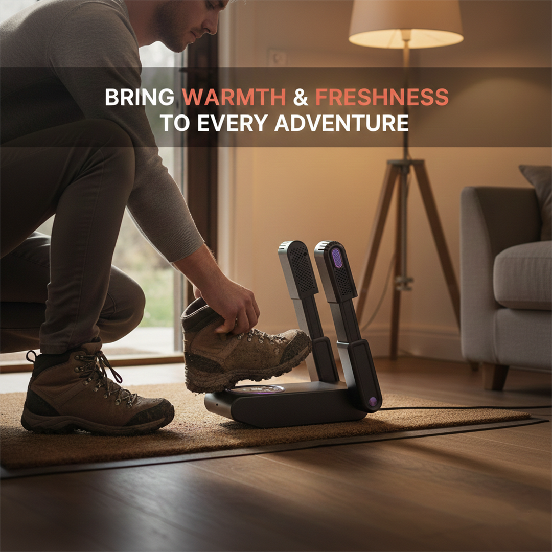 Shoe Dryer with Folding Design and Smart Display