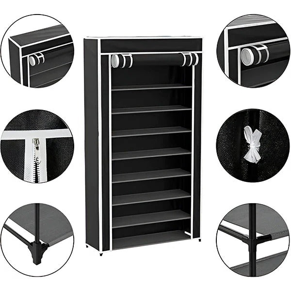Shoe Rack with Vertical Design and Closet Storage