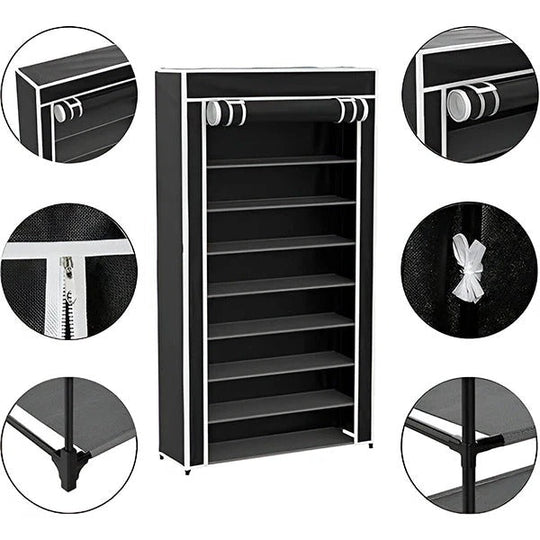 Shoe Rack with Vertical Design and Closet Storage