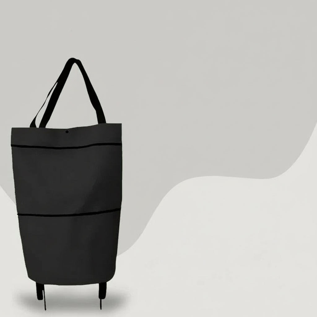 Shopping Bag with Wheels and Foldable Design