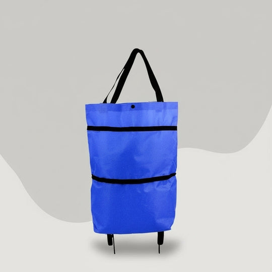 Shopping Bag with Wheels and Foldable Design