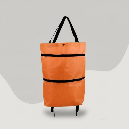 Shopping Bag with Wheels and Foldable Design