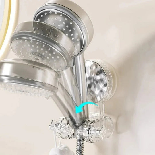 Shower Head Mount with Adjustable Suction and Rotatable Design