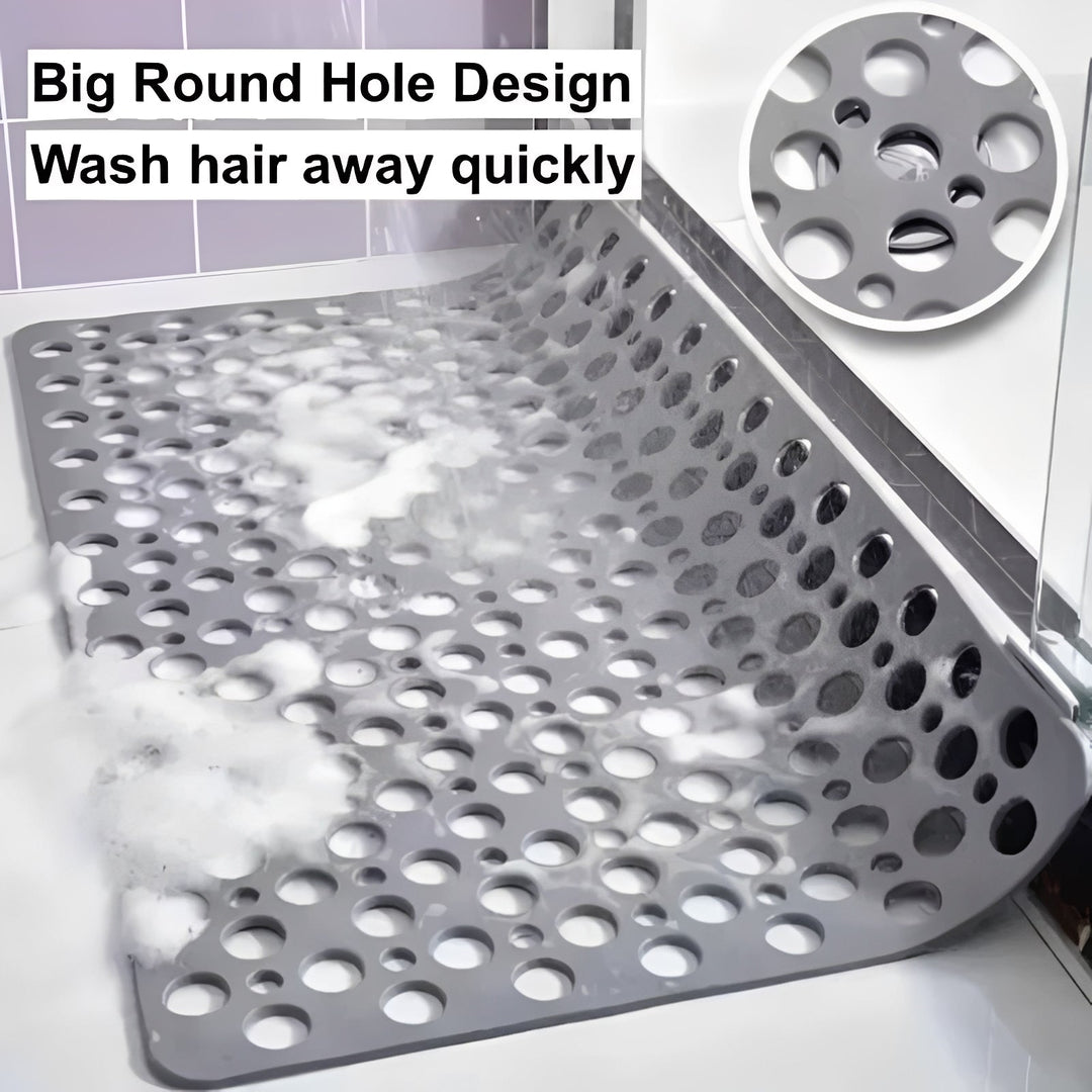 Shower Mat with Suction Cups and Square Frame