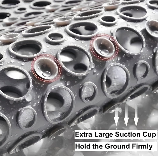 Shower Mat with Suction Cups and Square Frame