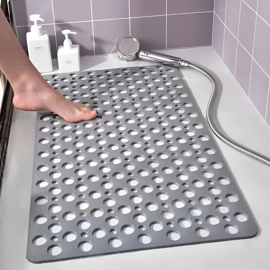 Shower Mat with Suction Cups and Square Frame