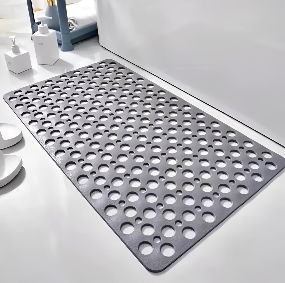 Shower Mat with Suction Cups and Square Frame