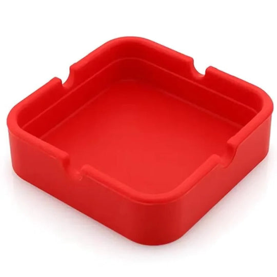 Silicone Ashtray with Portable Case and Square Design