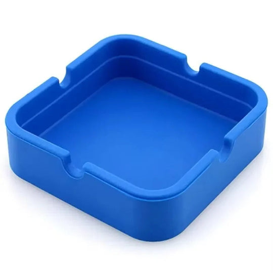 Silicone Ashtray with Portable Case and Square Design