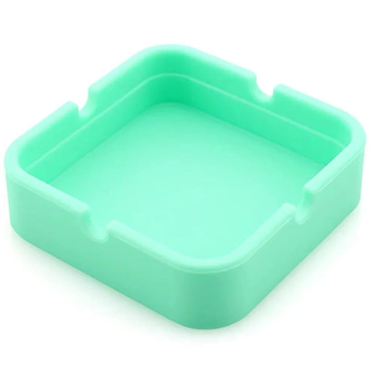 Silicone Ashtray with Portable Case and Square Design