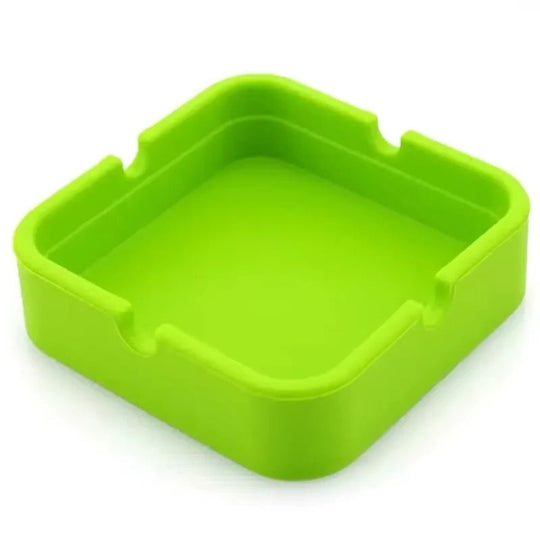 Silicone Ashtray with Portable Case and Square Design