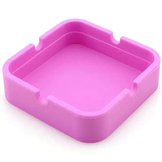 Silicone Ashtray with Portable Case and Square Design