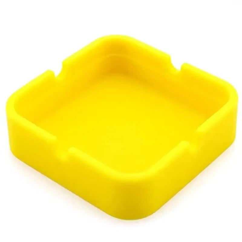 Silicone Ashtray with Portable Case and Square Design