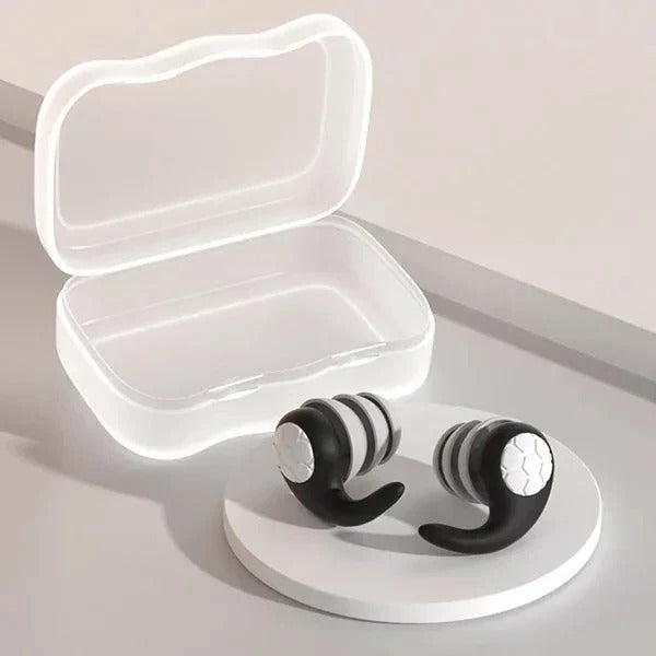 Silicone Earplugs with Reusable Design and Storage Case