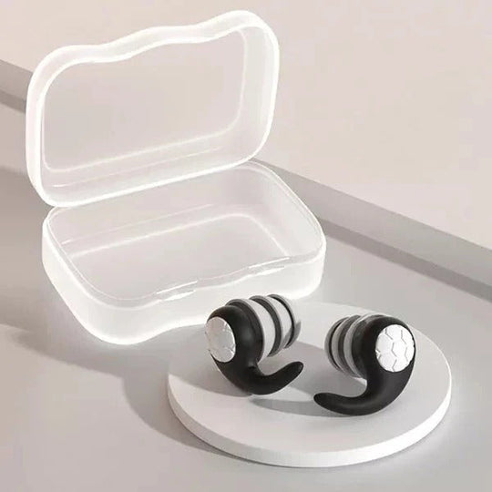 Silicone Earplugs with Reusable Design and Storage Case