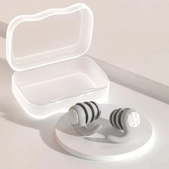 Silicone Earplugs with Reusable Design and Storage Case